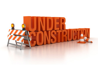 under construction sign 3d illustration