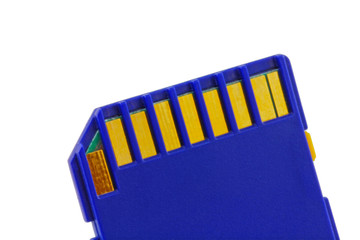 isolated close up sd card
