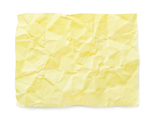 Yellow crumpled note paper