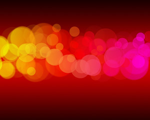Bright colorful defocused lights at night.