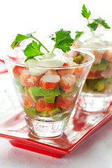 Crab salad with avocado