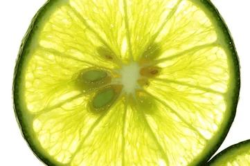 Crédence de cuisine en verre imprimé Tranches de fruits quartier de citron
