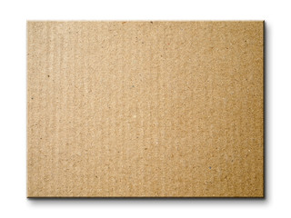 Brown paper cardboard isolated