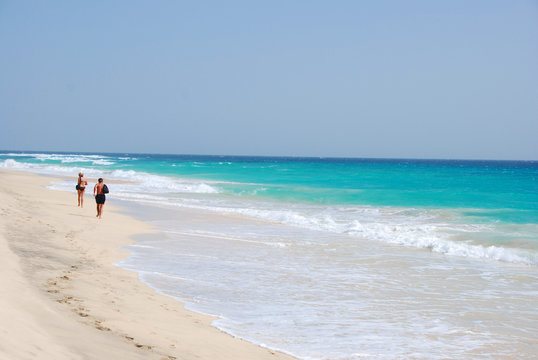 Sandy beach at Santa Maria, Africa