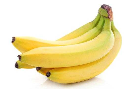 Bunch of ripe banana fruits isolated