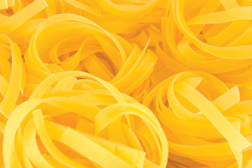 Fettuccine Pasta Background, Soft Macro Closeup