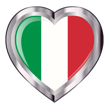 Herz Italien - Button