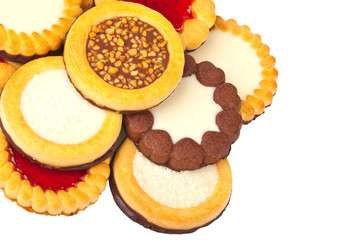 Cookies on a white background