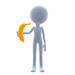 3D Guy Wtih A Banana