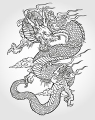 Fototapeta Asian Dragon Tattoo obraz