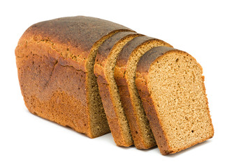 isolated bread on white background