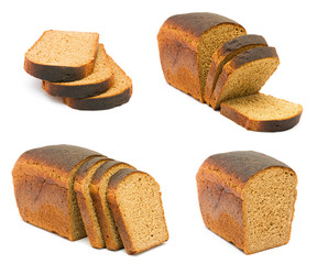 isolated bread on white background