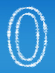Naklejka premium Cloud letter on blue sky