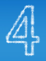 Fototapeta premium Cloud letter on blue sky