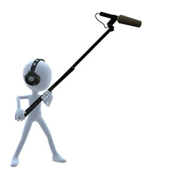 3D Guy Wtih A Microphone