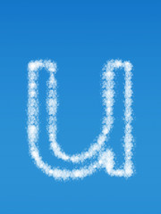 Fototapeta premium Cloud letter on blue sky