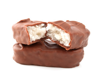chocolate bar with coconut filling