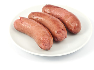 sausages on a plate