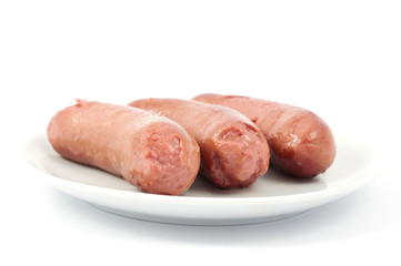sausages on a plate