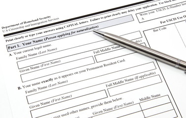 Obraz premium U.S. Citizenship Application