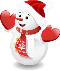 Pupazzo di Neve Bambino-Baby Snowman-Vector