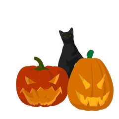 Halloween Cat Illustration