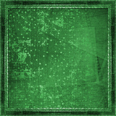 Fototapeta premium Grunge green abstract paper design in scrapbooking style