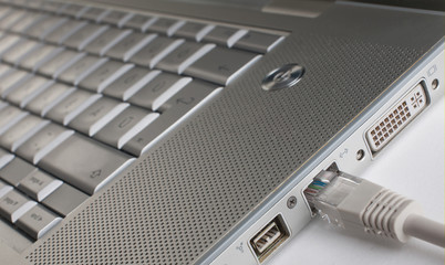 Ethernet connected Laptop