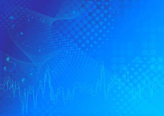 Abstract blue music background