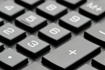 black calculator keyboard
