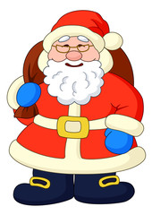 Santa Claus with with bag of gifts