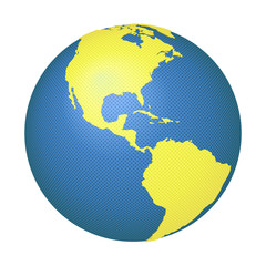 Globe with North and South Americas © Vintonyak Roman