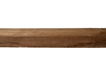 Isolated plank of wood.