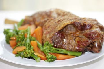 Roast Leg of Lamb with Vegetables
