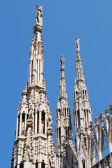 Duomo di Milano: particolare delle guglie