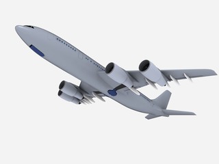Airplane isolated on white background
