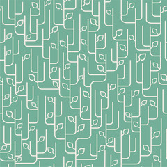 seamless pattern with leaves ornament
