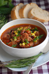 Spicy Italian bean and sausage casserole
