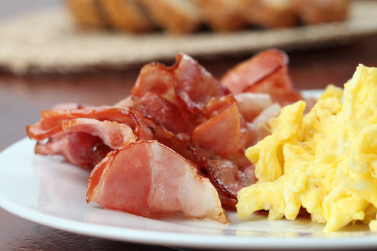Scrambled eggs and bacon
