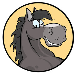 Happy Cartoon Horse