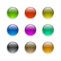 Refracting shiny spheres buttons in vector