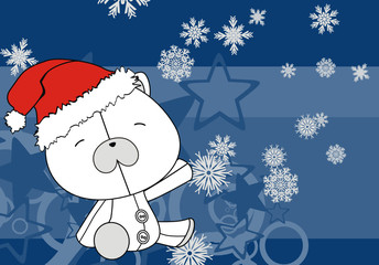 polar bear cartoon background xmas