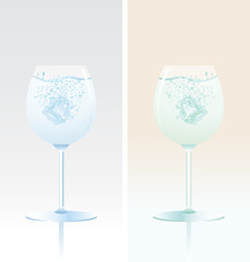 two tulip glasses