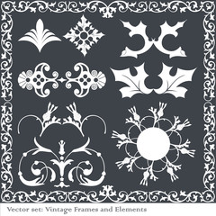 Vintage design vector elements