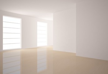 white empty interior