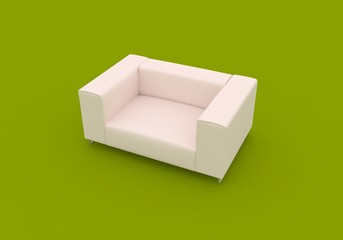 armchair on a green background