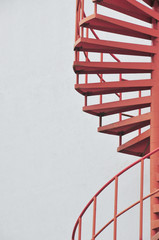rote Wendeltreppe Detail