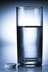 Pills and water