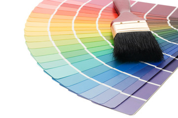 Color guide for selection isolated on white background