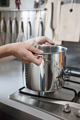 Preparing meal